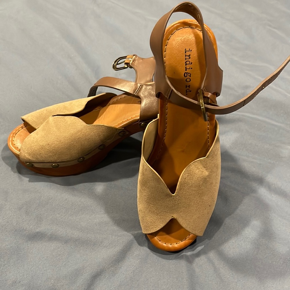 Boho chunky heels